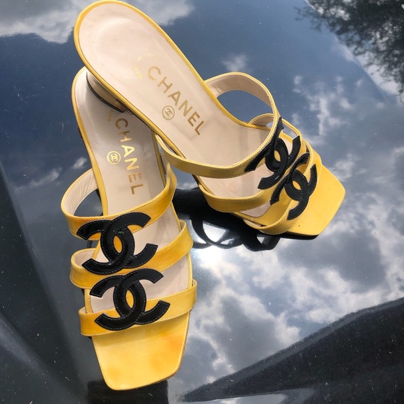 Yellow chanel shoes Clearance